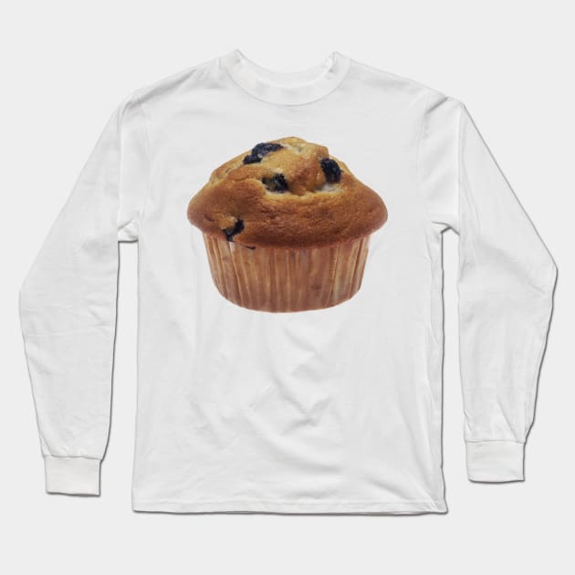 Blueberry Muffin Long Sleeve T-Shirt by Bravuramedia